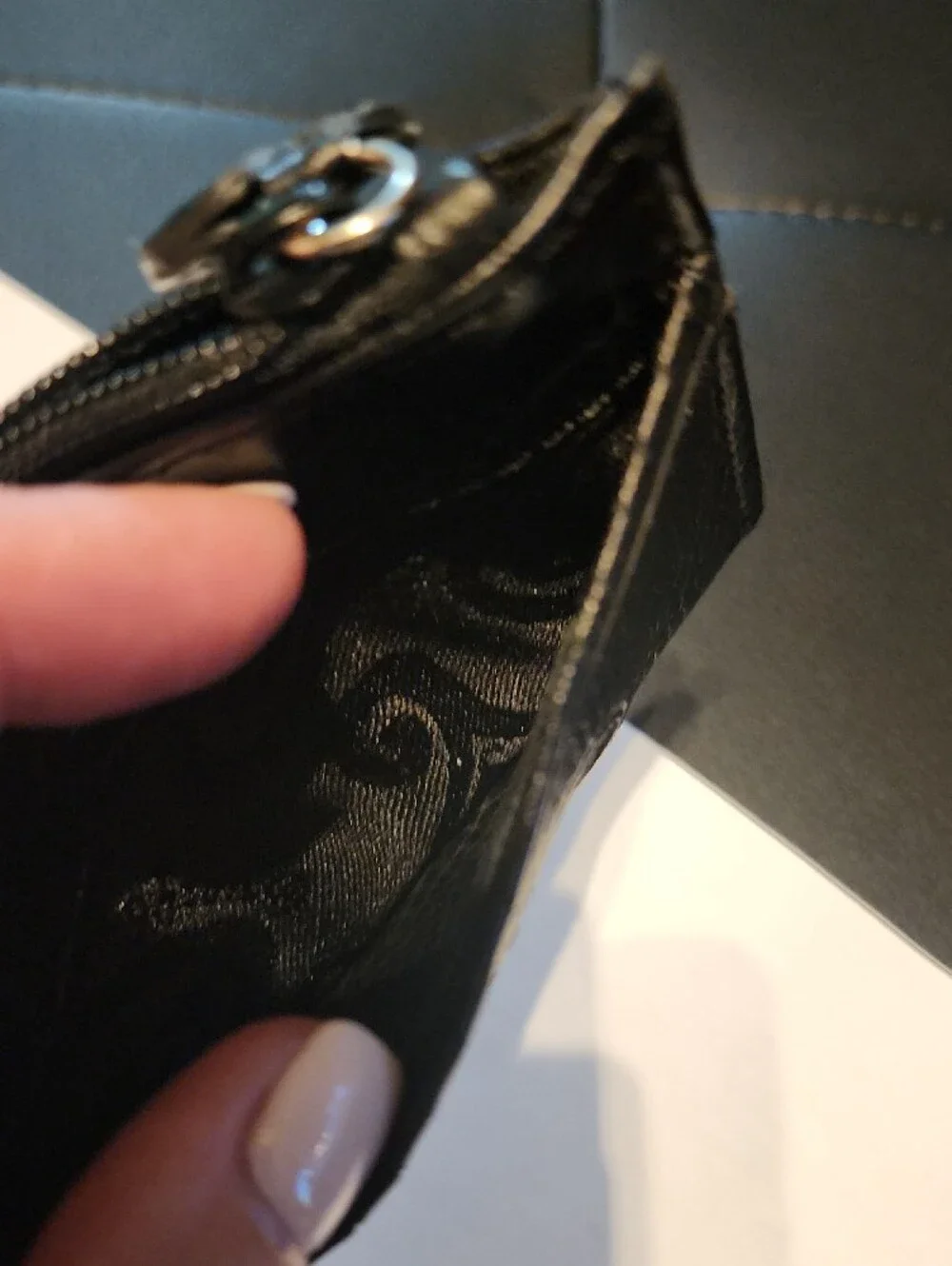 Brighton Black Leather Heart Window Card Holder